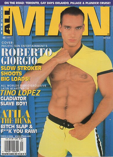 All Man Magazine Page 1, GayBackIssues.com Vintage Gay Adult Material For  Sale